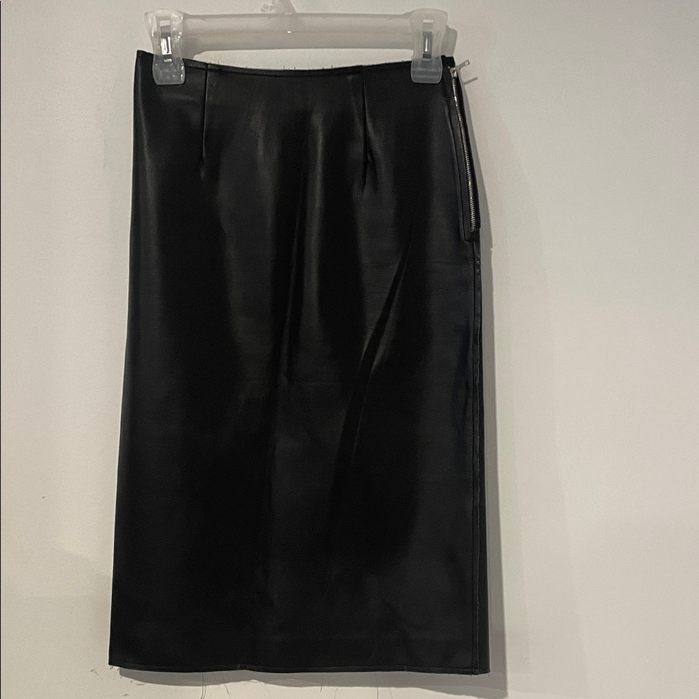J.O.A Los Angeles Black PVC Skirt SZ XS
